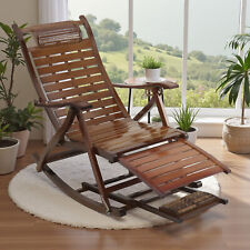 Liegestuhl verstellbar Sonnenliege Gartenliege Balkonliege Bambus Relaxsessel