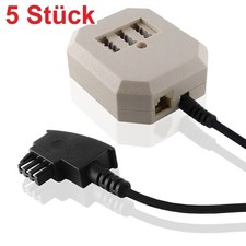 20cm Telefon Fax Dose Adapter Kabel Stecker 1x TAE-F 2x TAE-N Buchse Kupplung