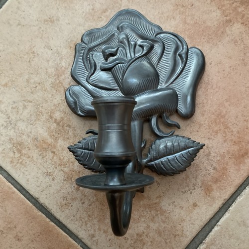 Zinn kerzenhalter rose - zinn,