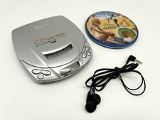 Tragbarer CD-Player CD-Spieler Walkman Sony D-E201 Kopfhörer Batterien Bonus-CD