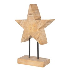 Gilde Dekoration Stern Holz Weihnachten Deko 44cm