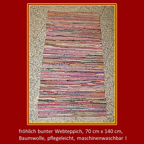 Fleckerlteppich,Baumwolle,Flic