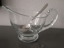 Sauciere Glas Soßenkanne Servierkanne Soßen Schüssel Schale heiße Kirsche Löffel