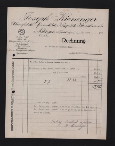 Aldingen rechnung 1928 - rechnung,