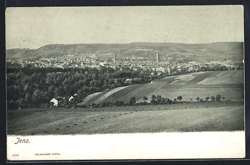 Jena teilansicht mit bäumen - jena,,