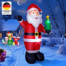 Weihnachtsmann Aufblasbarer Weihnachten 240cm LED Beleuchtung Selbstaufblasbar