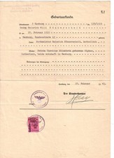 X3- Geburtsurkunde Standesamt Hamburg 1941