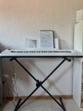 yamaha piaggero np12 White + Sustain Pedal + Headphones + KeyboardStand