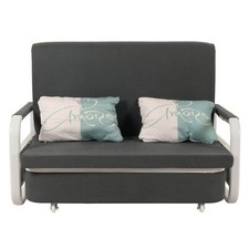 B-Ware Schlafsofa MCW-M83, Liegefläche, 130x185cm, Stoff/Textil dunkelgrau