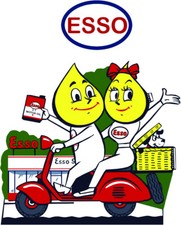 Aufkleber Esso Roller 12x10ccm