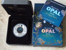 Australien Opal Serie 1 Unze Silber Opossum 2013 Proof PP Pygmy Possum