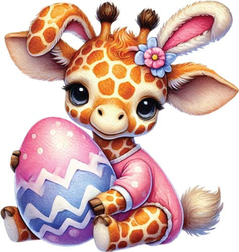 Farbe ostern baby giraffe - ostern,