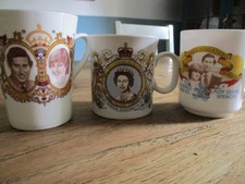 3x Tasse Becher England - Queen Elisabeth II - Prince Charles - Diana