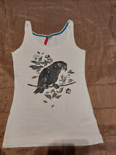 H&M Top weiß mit Papagei Graupapagei Gr 36 oder auch  34 neu