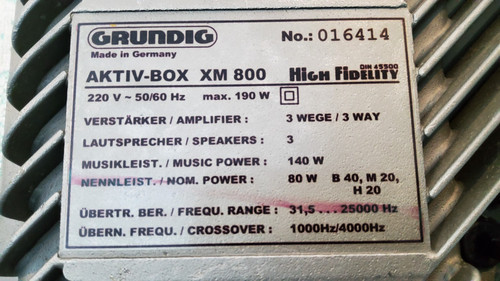 Grundig wege endstufe 800 - endstufe,