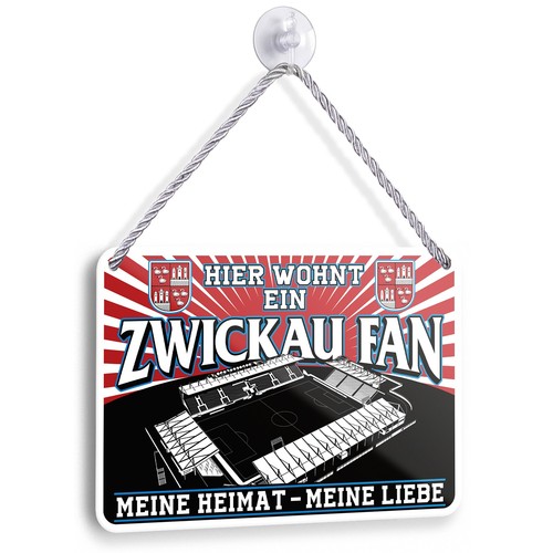 Blechschild zwickau fan - blechschild,