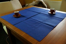 Halbleinen Tischdecke Dunkelblau 85x85 Gastronomie Home Deko Tischwäsche neu  22