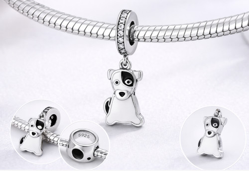 Charm bead hund - charm,, jack