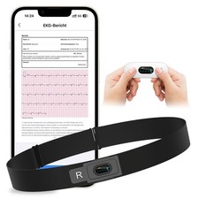 Checkme ER2S Mobiles EKG-Gerät Handheld und Brustgurt, mit Kostenlose KI-Analyse