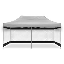 4x transparent Pavillon Zelt Seitenwände für Tourtecs Rennzelt 3x6m C-Ware