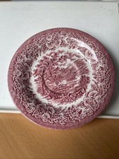 Old England EIT UNTERTASSE rot Keramik Staffordshire Ironston