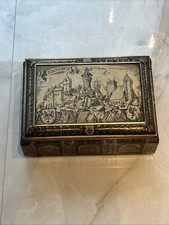 Grüne Blechdose Otto Schmidt Nürnberg Lebkuchen Kiste Groß 42x30x17 Cm Vintage