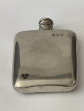 Flachmann alt antik England ca. 1930 silber plated versilbert