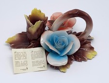 Capodimonte Blüten Blumen Arrangement Porzellan l´airone  artistiche Deko 