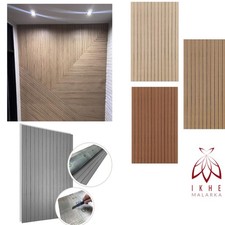 Lamellen Wandpanel 100x60 cm Selbstklebend PVC+PE, 2,8 mm – Holzoptik