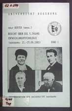 Bericht über die 5. Tagung Entwicklungspsychologie (Augsburg, 21.-23.09. 1796700