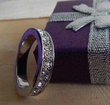 MEMORY  DAMENRING mit vielen Swarovski*Elementen**Gr. 16, 17, 18, 19, 20 wählbar