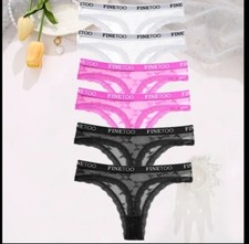 Damen String Tanga Set 6er Spitze String Panty  Unterwäsche  L