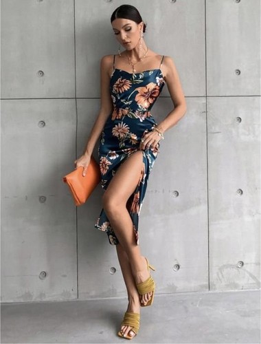 Women dress multicolor silk - women,