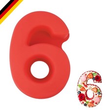 Große Silikon Kuchenform Zahl 6 Antihaft, Backform für Kuchen, Torten, Brot