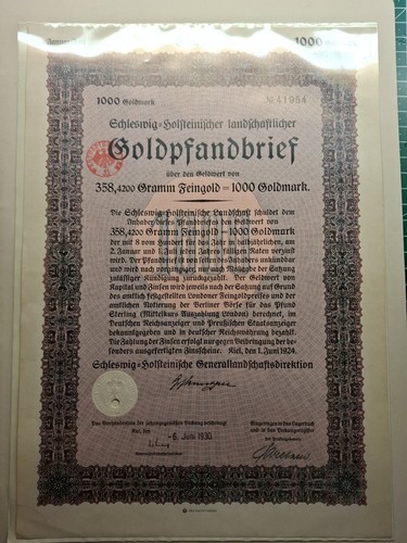 Gold pfandbrief - gold,