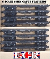 8 X G SKALA 45MM SPUR FLACHWAGEN ZUM BAUEN. EISENBAHN WAGEN GARTENBAHN FLACHBETT