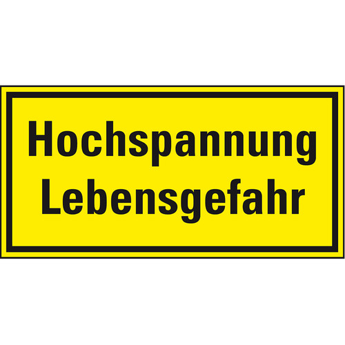 Hinweisschild hochspannung - hinweisschild,