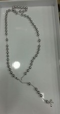 Kette Gebetskette Rosenkranz Silber 925 Bleigranulat 10 MM Necklace Silver 925