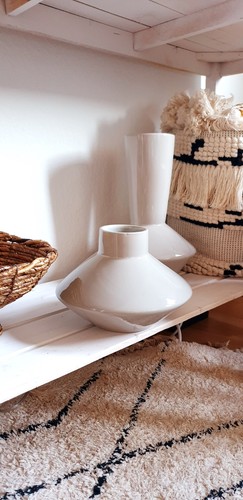 Vase steingut greige glasiert - steingut,