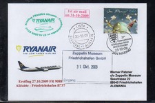 SAN MARINO  TO RYANAIR FFC ERSTFLUG ALICANTE SPAIN - FRIEDRICHSHAFEN ZEPPELIN NT