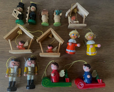 Weihnachten Erzgebirge Holz Anhänger groß Baumschmuck Nußknacker usw.