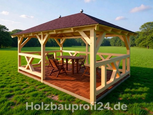 Holzpavillon verzapft pavillon - holzpavillon,