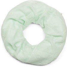 unifarbener Loop Schal mit Perlen besetzt, Schlauchschal, Tuch, Loopschal, Damen