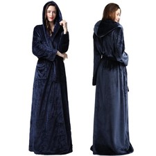 Womens Long Fleece Robe Floor
