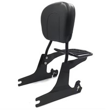 Defekt : Sissy Bar für Harley Softail 07-17 mit Gepäckträger SB10 schwarz