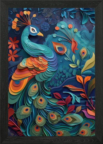 Pfau blumen papier handwerk - pfau,