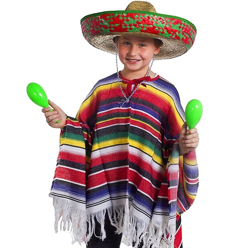 Kind mexikanischer poncho wild - mexikanischer,