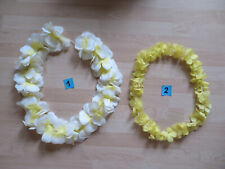 1x Blütenkette, WAHL aus gelb/weiß ODER gelb, Textil, Fasching, Hawai, Hippi...
