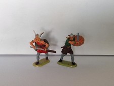 Elastolin Römer 2 Wikinger mit Schwert und Schild Krieger Figuren 4 cm