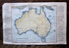 um 1855 Australasien Australien New Holland Cassells unerforschtes Interieur antike Karte